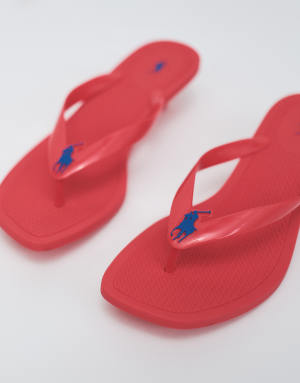Polo Ralph Lauren polo play kitten heel thong sandal in ruby