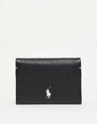 Polo Ralph Lauren Polo Ralph Lauren Polo play leather snap card purse in black