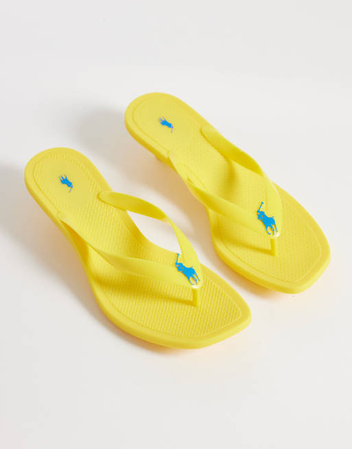 Polo Ralph Lauren - Polo Play - Sandali infradito con tacchetti a spillo blu, 3 di 4