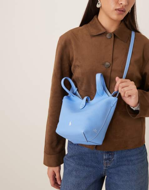 Polo Ralph Lauren – Polo Play – Tasche aus 100% Leder in Babyblau - view 1