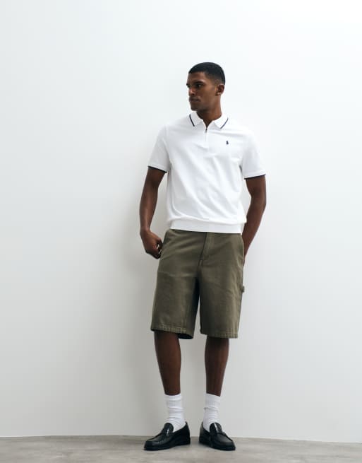 Polo Ralph Lauren - Polo regular fit bianca con zip corta, 5 di 5