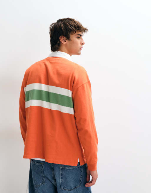 Polo Ralph Lauren polo rugby coupe relaxed orange et vert, 3 de 5