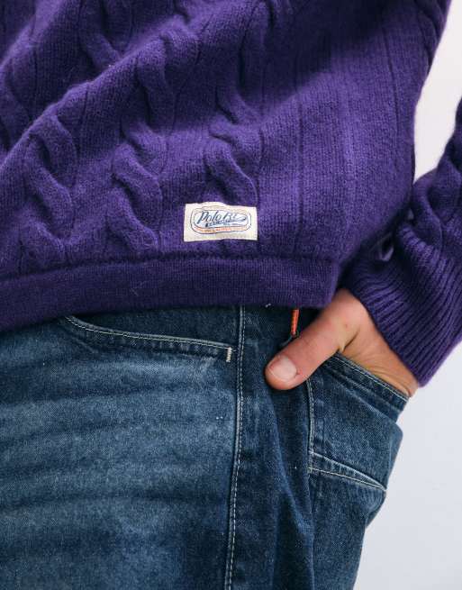 Polo Ralph Lauren - polo rugby de punto en morado multicolor, 3 de 5