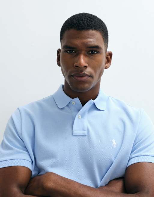 Polo Ralph Lauren - Polo slim custom a maniche corte in cotone blu, 2 di 5