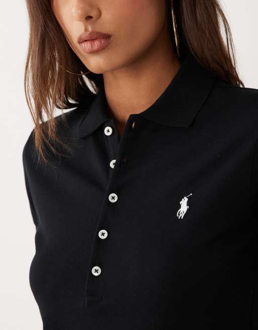 Polo Ralph Lauren - Polo slim elasticizzata nera, 3 di 4