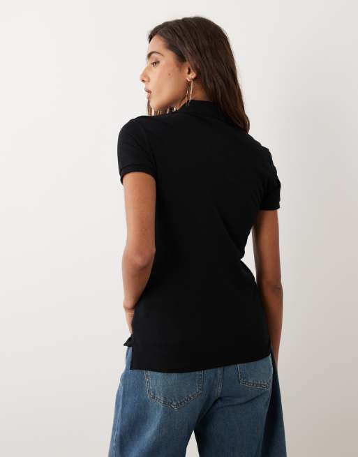 Polo Ralph Lauren - Polo slim elasticizzata nera, 4 di 4