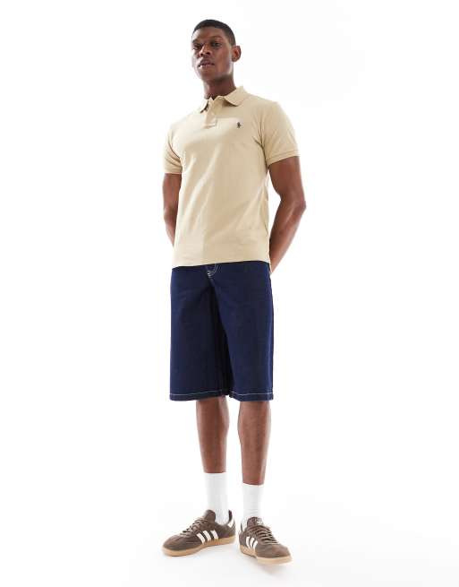 Polo Ralph Lauren - Polo slim in piqué beige con logo, 2 di 4