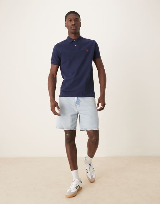 Polo Ralph Lauren - Polo slim in piqué blu navy con logo, 2 di 4