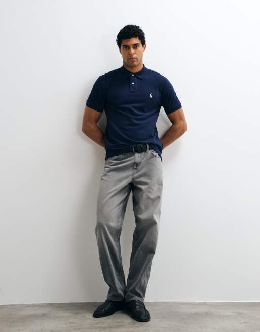 Polo Ralph Lauren - Polo slim in piqué blu navy con logo, 2 di 5