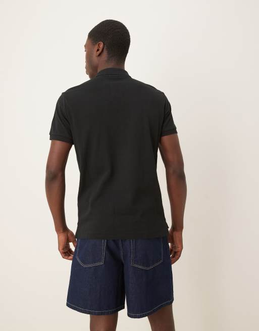 Polo Ralph Lauren - Polo slim in piqué nera con logo, 3 di 4