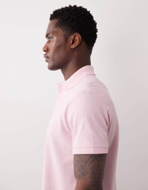 Polo Ralph Lauren - Polo slim in piqué rosa con logo, 4 di 5