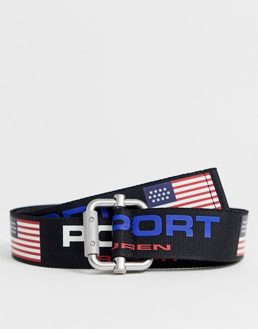 Polo Ralph Lauren polo sport belt in navy with logo