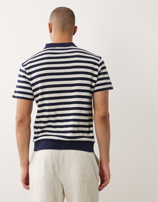 Polo Ralph Lauren - Polo stile rugby blu navy e bianca a righe, 5 di 5