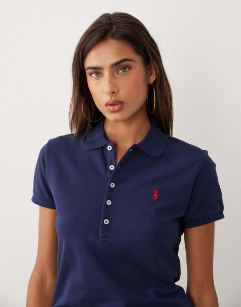 Polo Ralph Lauren - Polo stretch coupe slim - Bleu marine - view 1