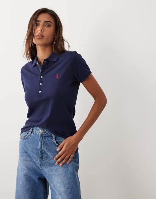 Polo Ralph Lauren - Polo stretch coupe slim - Bleu marine, 3 de 4