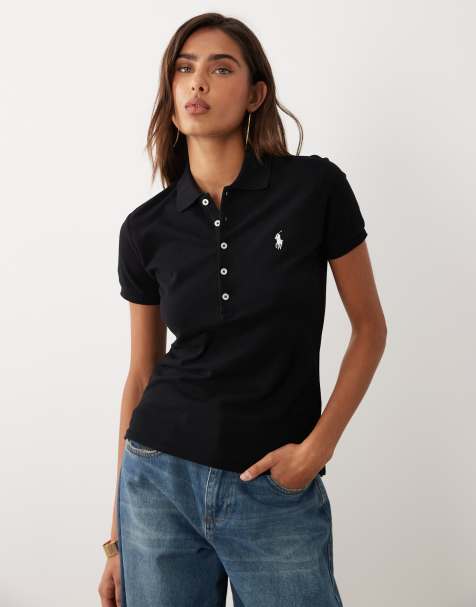Polo Ralph Lauren - Polo stretch coupe slim - Noir polo - view 1