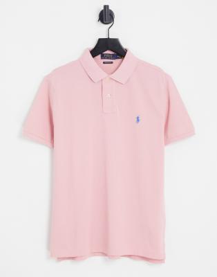 Polo Ralph Lauren regular fit pique polo in washed pink with pony logo - ASOS Price Checker