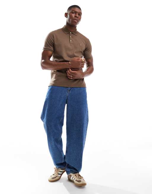 Polo Ralph Lauren – Polohemd aus Pima-Baumwolle in Braun meliert