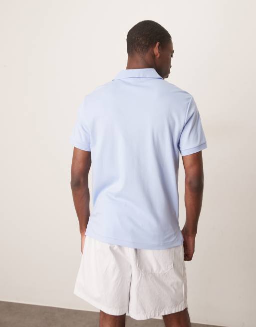 Polo Ralph Lauren – Polohemd aus Pima-Baumwolle in Hellblau mit Markenlogo, 3 von 4