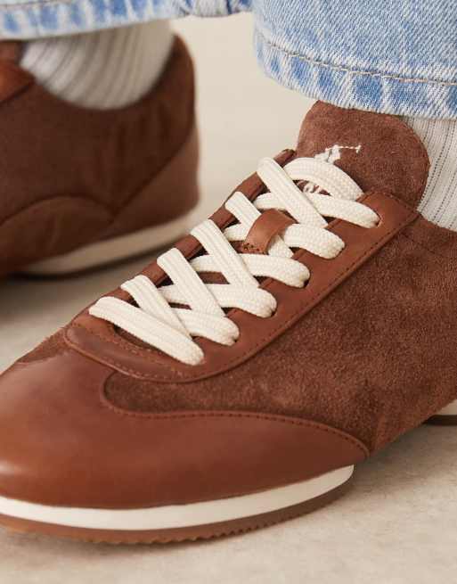 Polo Ralph Lauren – Pony – Ballerina-Sneaker in Braun, 4 von 5