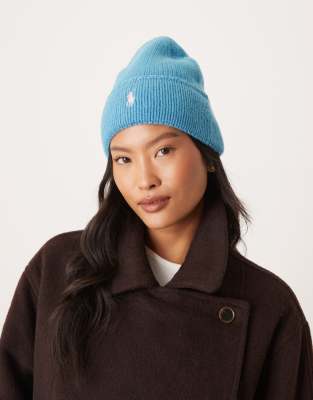 Polo Ralph Lauren Polo Ralph Lauren Pony beanie hat in blue