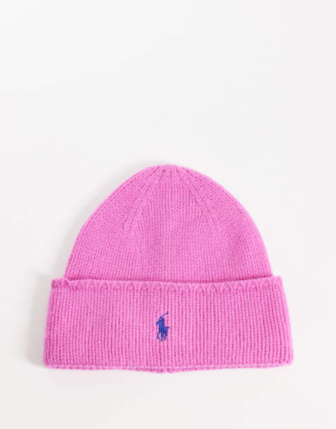 Polo Ralph Lauren Pony beanie hat in pink - view 1