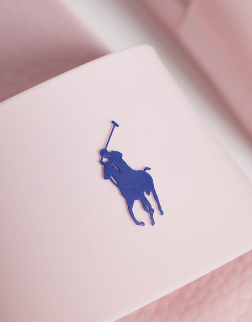 Polo Ralph Lauren pony slider in baby pink, 2 of 4
