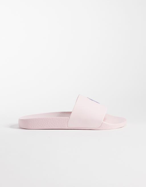 Polo Ralph Lauren pony slider in baby pink, 3 of 4