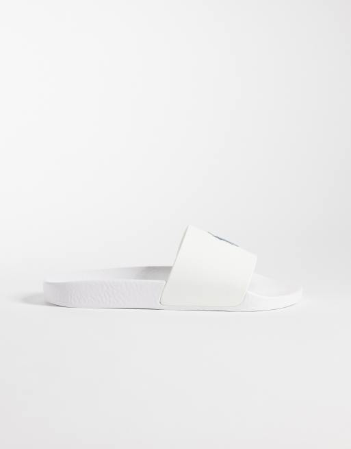 Polo Ralph Lauren pony slider in white, 3 of 4