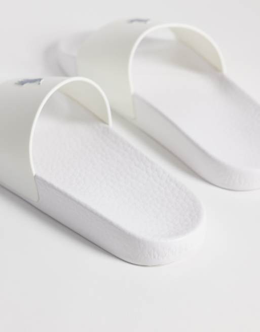 Polo Ralph Lauren pony slider in white, 4 of 4