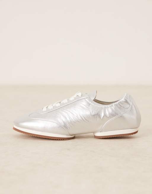 Polo Ralph Lauren - Pony - Sneakers stile ballerine argento, 2 di 5