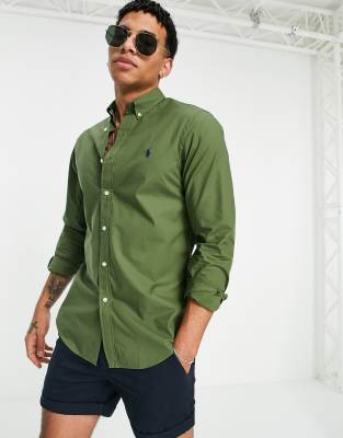 olive green polo ralph lauren shirt