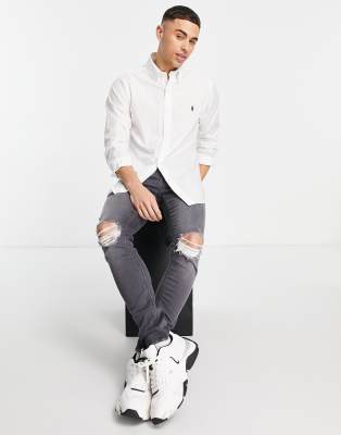 ralph lauren slim fit white shirt