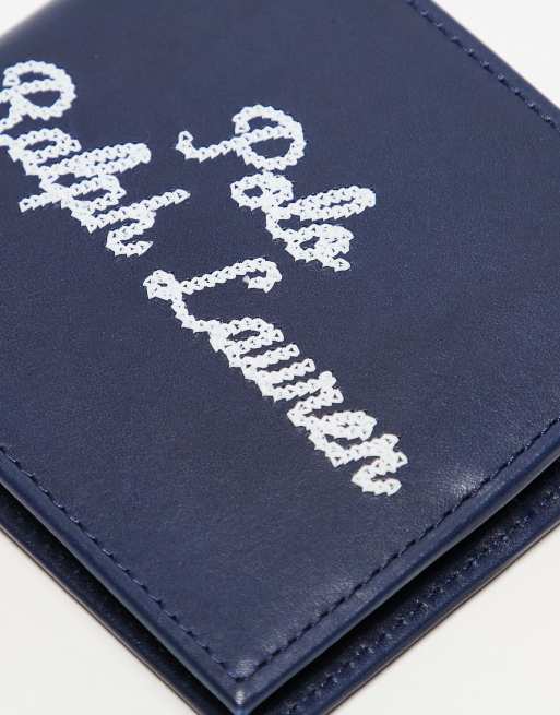 Polo Ralph Lauren Portefeuille à deux volets en cuir et logo