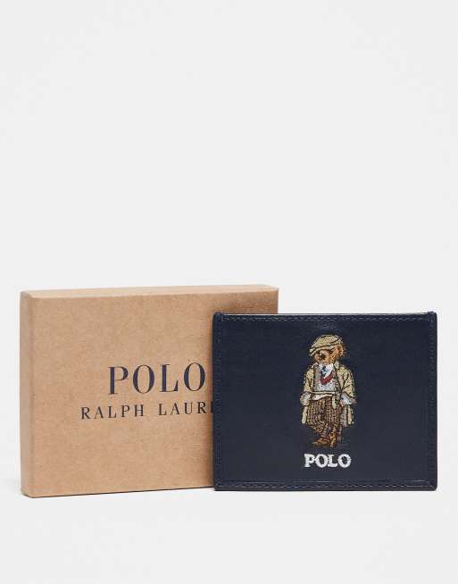 Polo Ralph Lauren - Portemonnee met bear in marineblauw