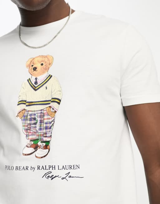 Ralph Lauren White Preppy Bear T-Shirt - Girl