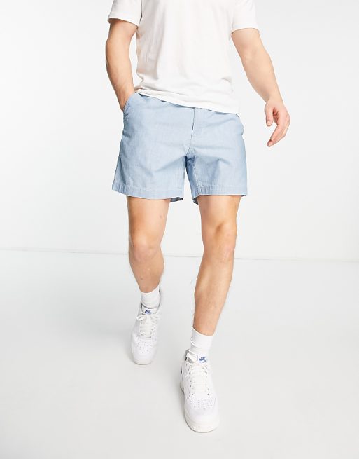 Polo Ralph Lauren - Prepster - Chambray short met iconisch logo in mid-wash  | ASOS polo ralph lauren prepster