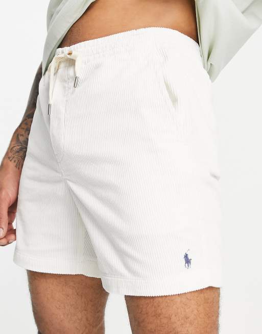 Polo Ralph Lauren – Prepster – Cord-Shorts in Weiß mit Markenlogo, 3 von 4