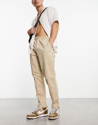 Polo Ralph Lauren Prepster flat front twill chino trousers classic oversized fit in classic beige