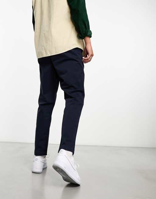 Polo Ralph Lauren Prepster flat front twill chino trousers classic oversized fit in navy, 3 of 4