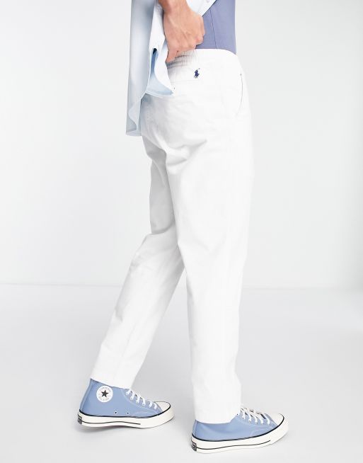 Polo Ralph Lauren Prepster flat front twill chinos in off white ASOS