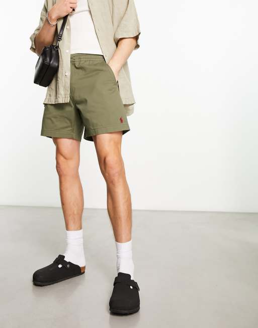 polo Shirt Ralph Lauren Prepster icon logo stretch twill shorts in mountain green