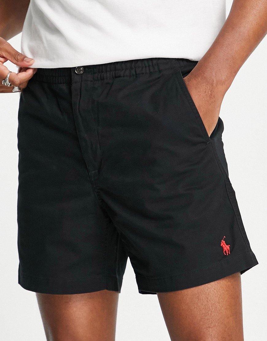 Polo Ralph Lauren Prepster icon logo twill shorts in black