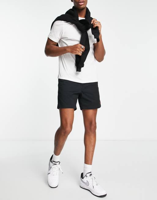 Black and best sale white polo shorts