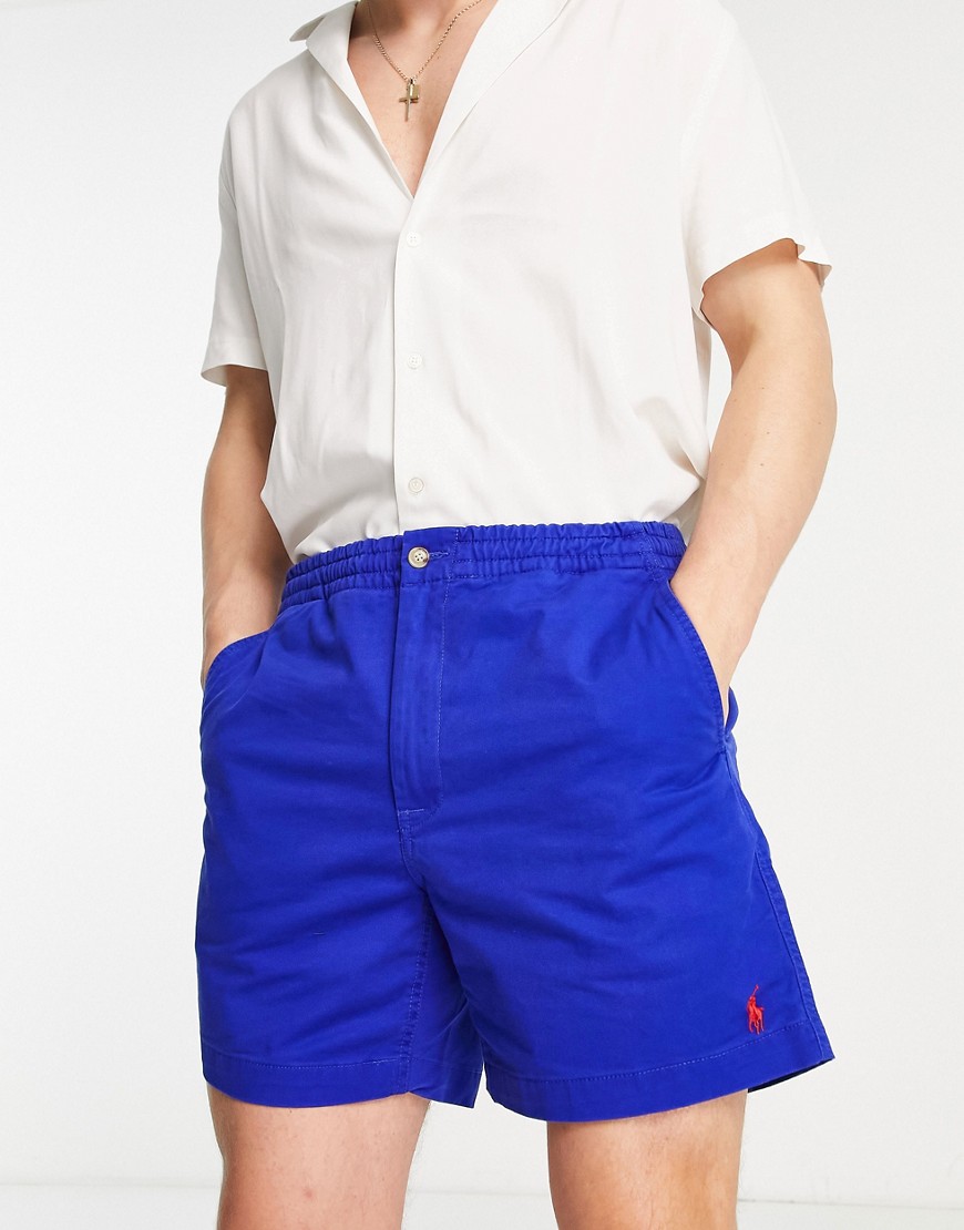Polo Ralph Lauren Prepster Icon Logo Classic Fit Stretch Twill Shorts In Royal Blue