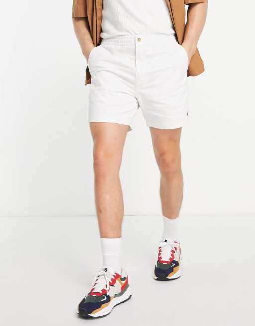 Polo Ralph Lauren Prepster icon logo twill shorts in off white