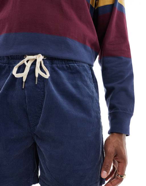 Polo Ralph Lauren - Prepster - Marineblå fløjlsshorts med logoikon, 5 af 5