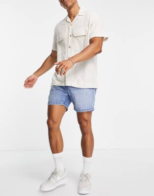 white polo jean shorts