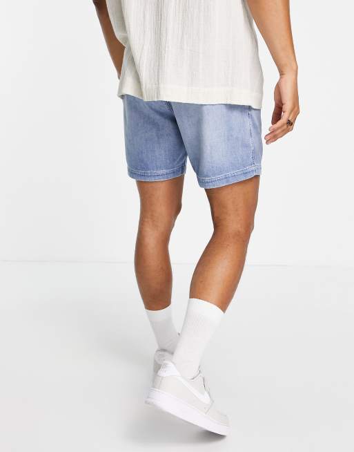 Men's polo denim on sale shorts