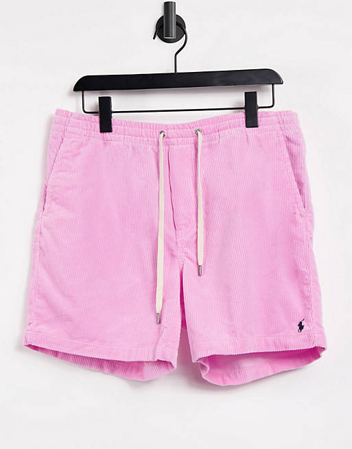 Polo Ralph Lauren Prepster player logo jumbo cord shorts in pink | ASOS